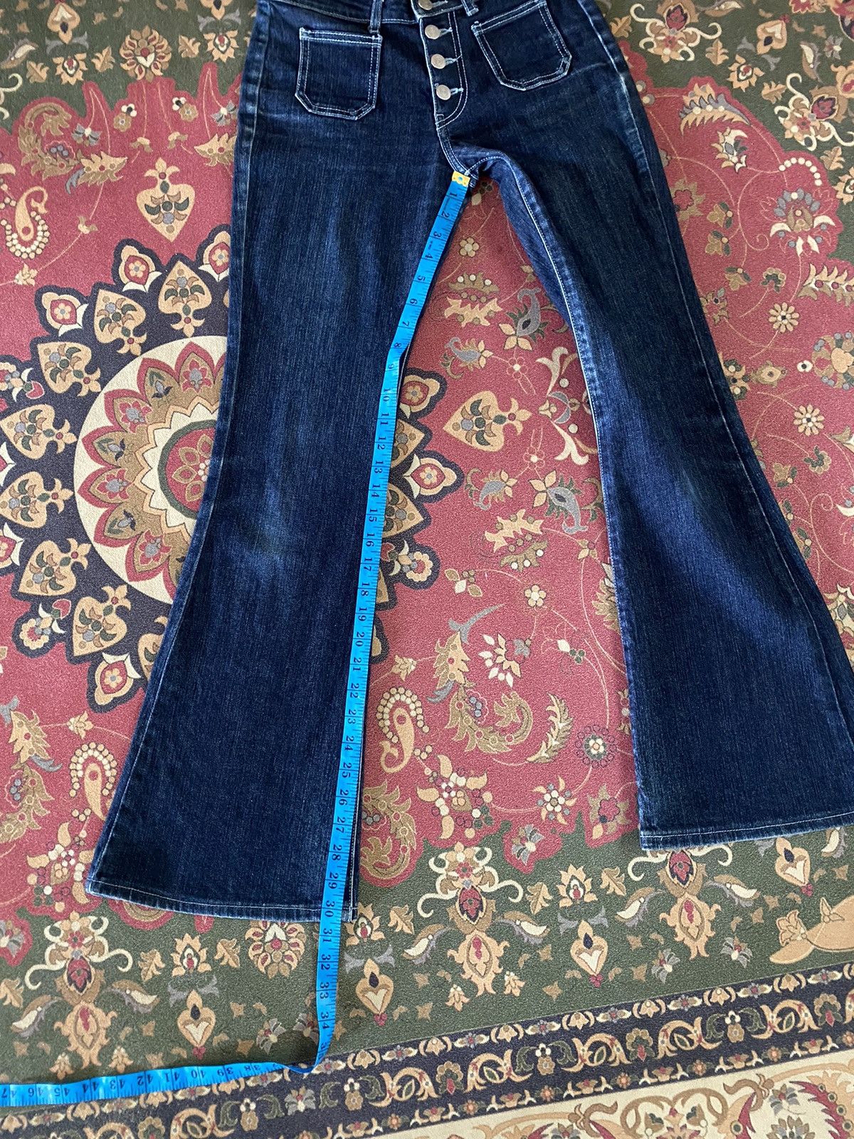 Edwin 🔥🔥Japanese Brand C17 Cedixsept Jeans Super Flare Denim Size US 27 - 15 Thumbnail
