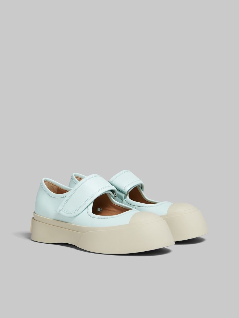 Marni o1w1db11125 Leather Mary Jane Sneaker in Light Blue/Beige Size US 9 / IT 39 - 1 Thumbnail