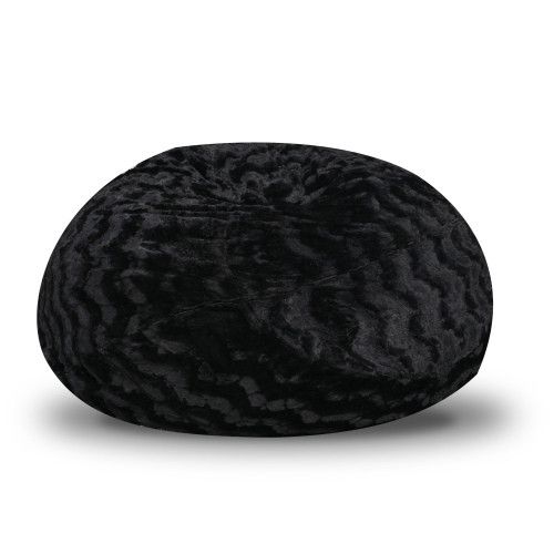 Designer × Homemade Faux Fur Bean Bag Chair, Black-3ft Cozy and Stretchable Fabr Size US L / EU 52-54 / 3 - 6 Thumbnail