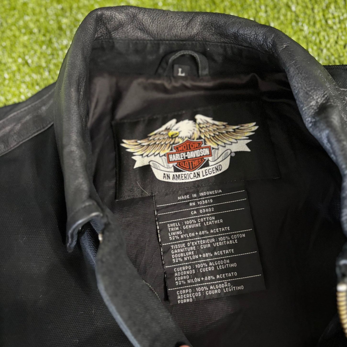 Harley Davidson Sick Vintage 90s Harley davidson canvas/leather biker jacket Size US L / EU 52-54 / 3 - 5 Thumbnail
