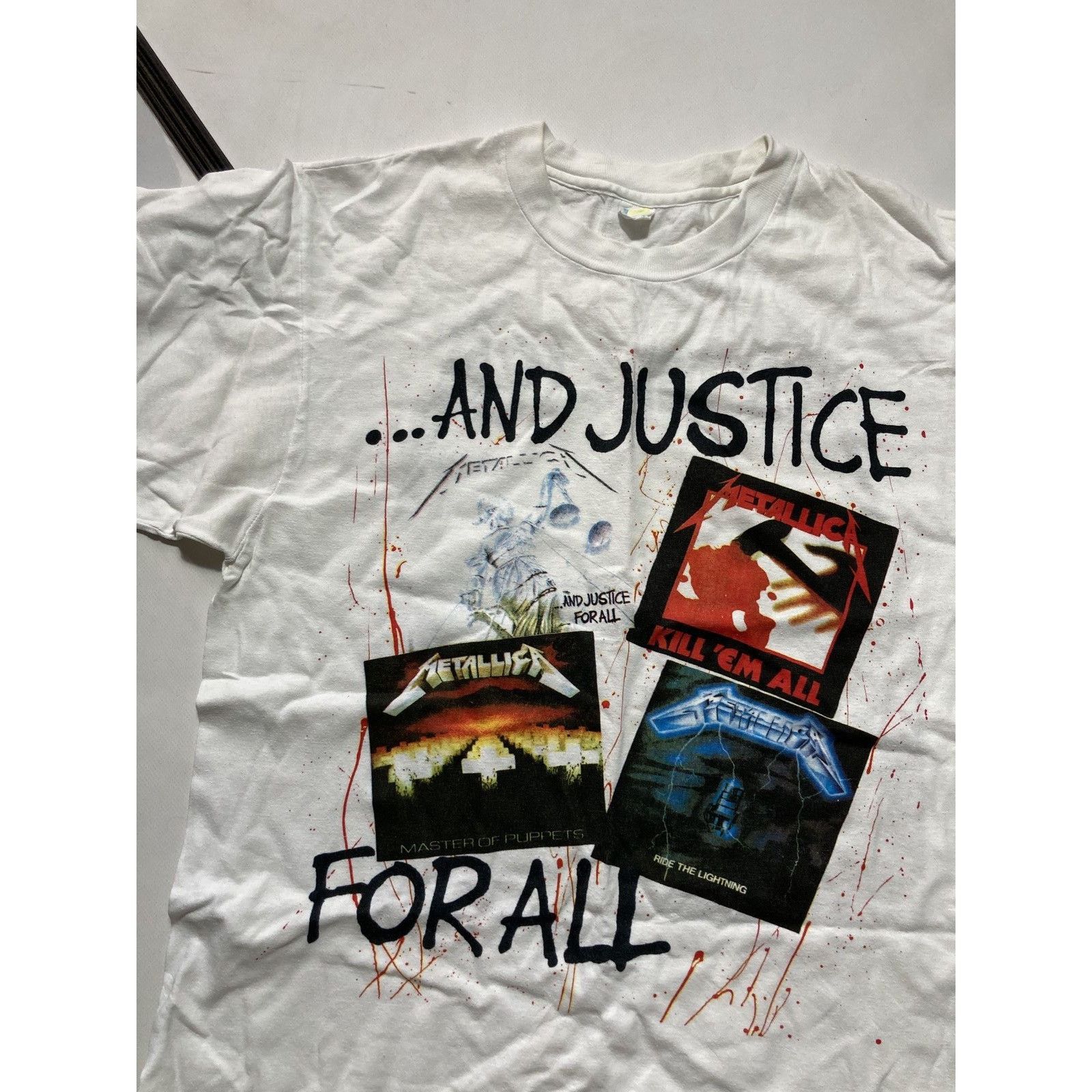 Band Tees 90s Metallica And Justice For All Album tour t-shirt rare Size US L / EU 52-54 / 3 - 2 Thumbnail