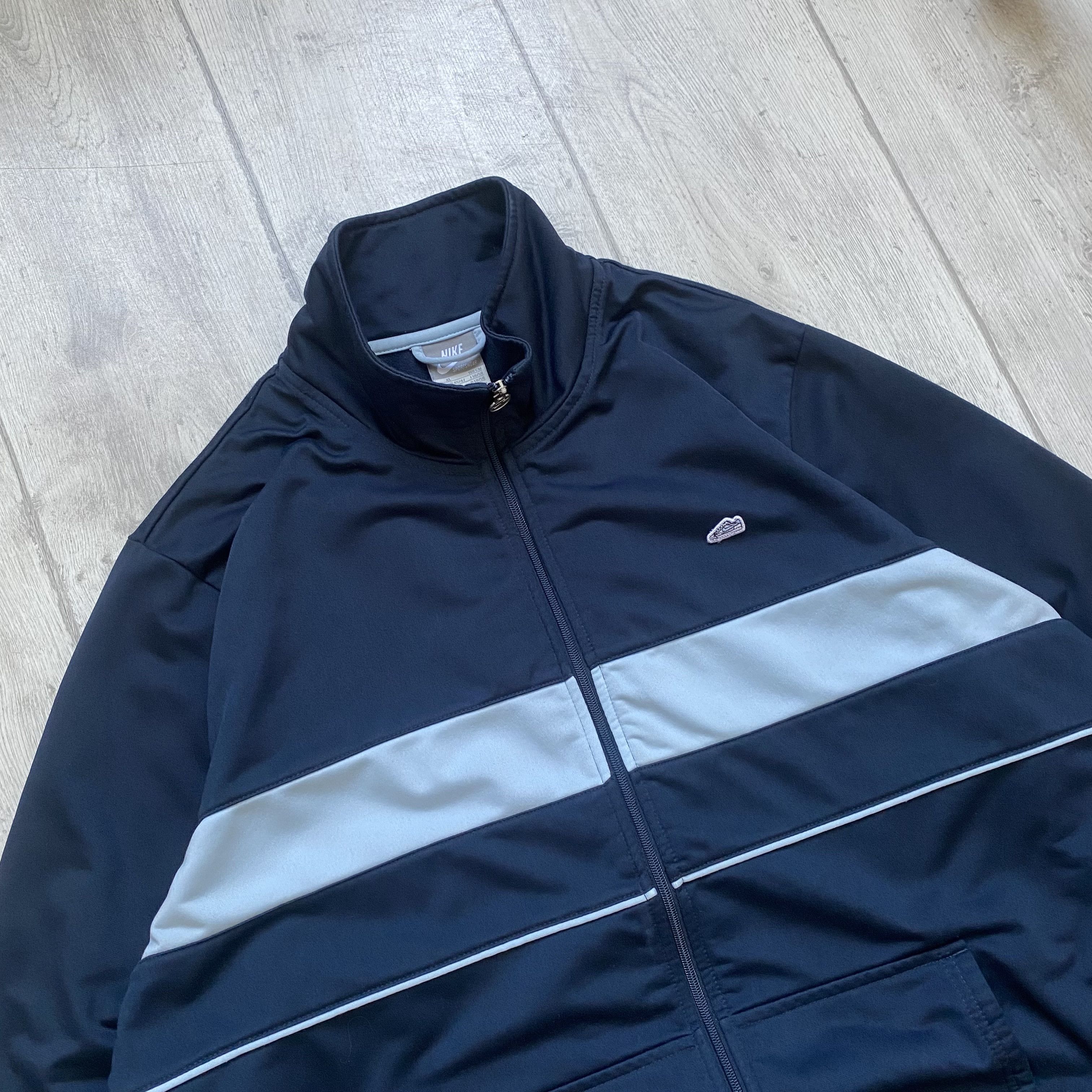 Nike 👟Vintage 90s Nike track jacket top Sneakers Logo Drill Size US XL / EU 56 / 4 - 2 Thumbnail