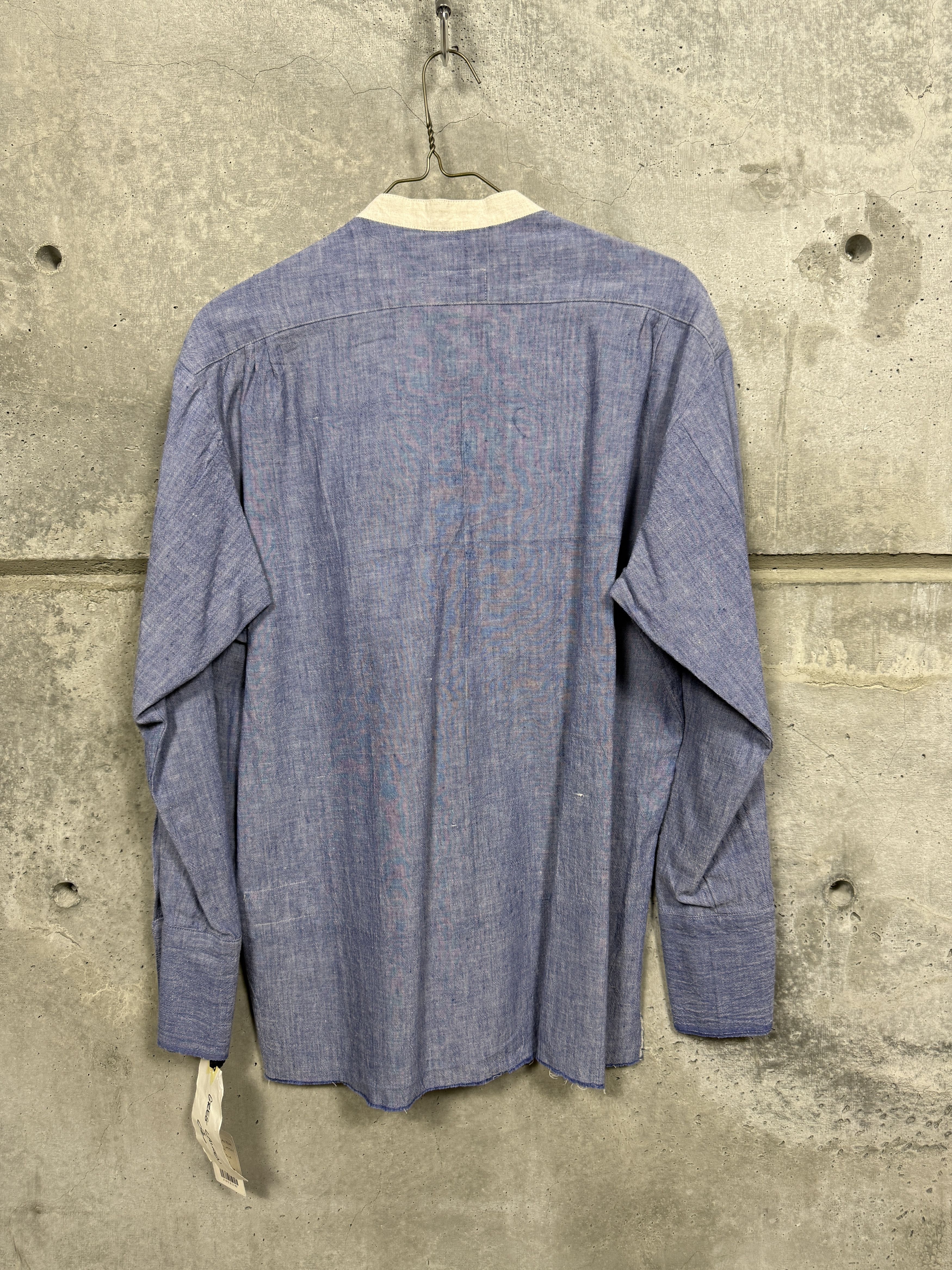 Greg Lauren $950 Greg Lauren Chambray Classic Bib studio shirt Size US L / EU 52-54 / 3 - 2 Thumbnail