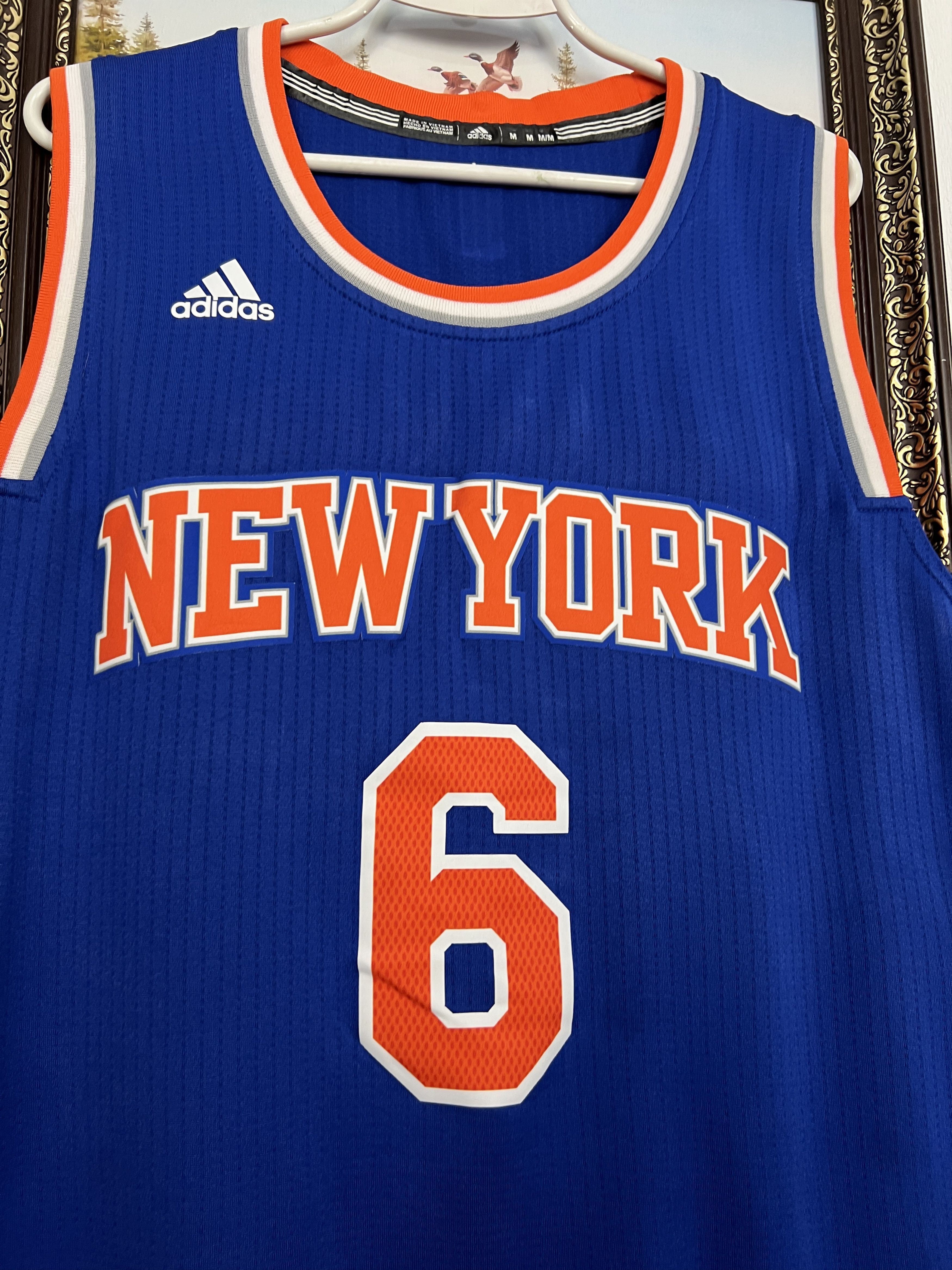 Adidas Vintage New York Knicks NBA Jersey #6 Porzingis Trikot Size US M / EU 48-50 / 2 - 3 Thumbnail