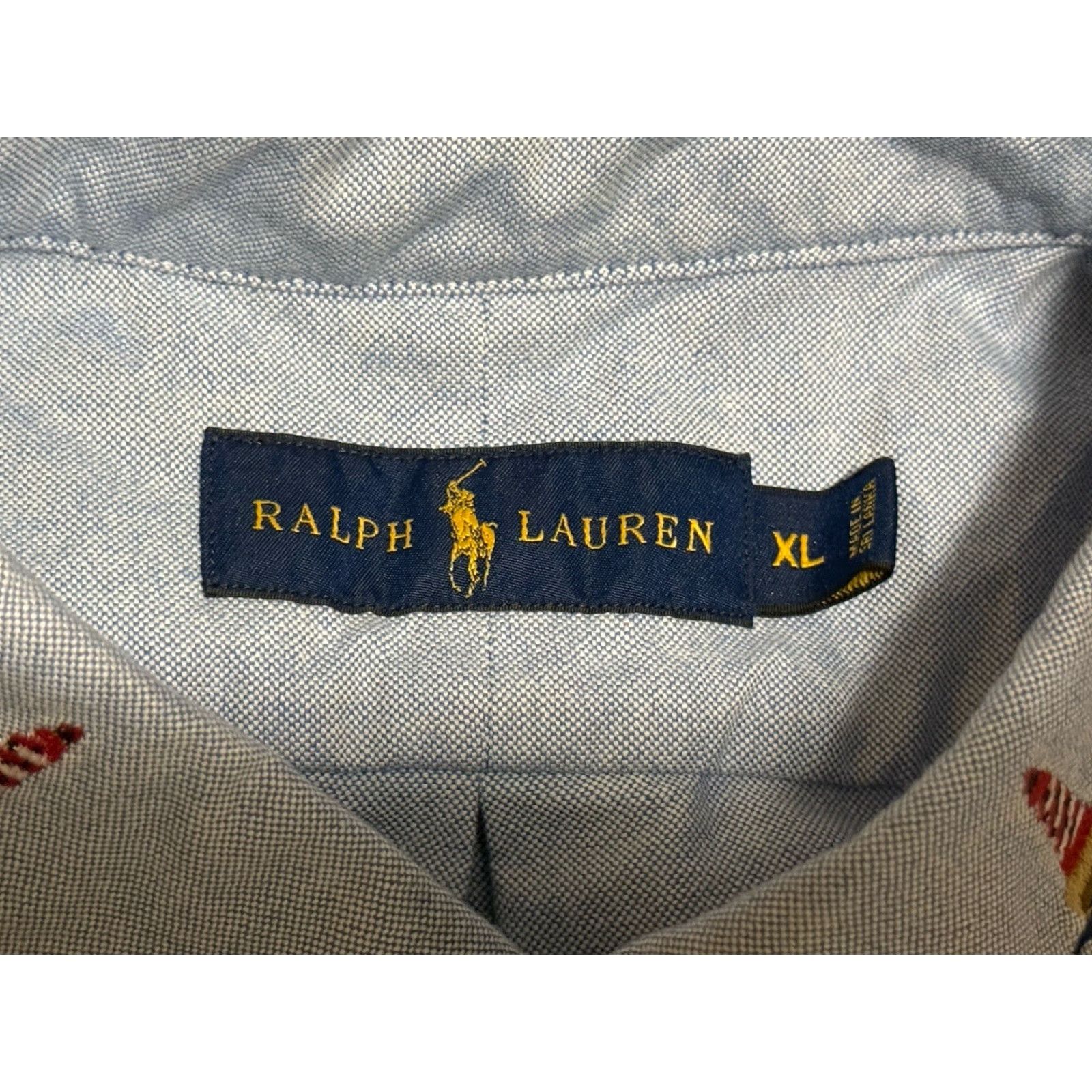 Ralph Lauren Ralph Lauren Oxford Shirt XL Mens Embroidered Classic Nautical Short Sleeve Size US XL / EU 56 / 4 - 3 Thumbnail