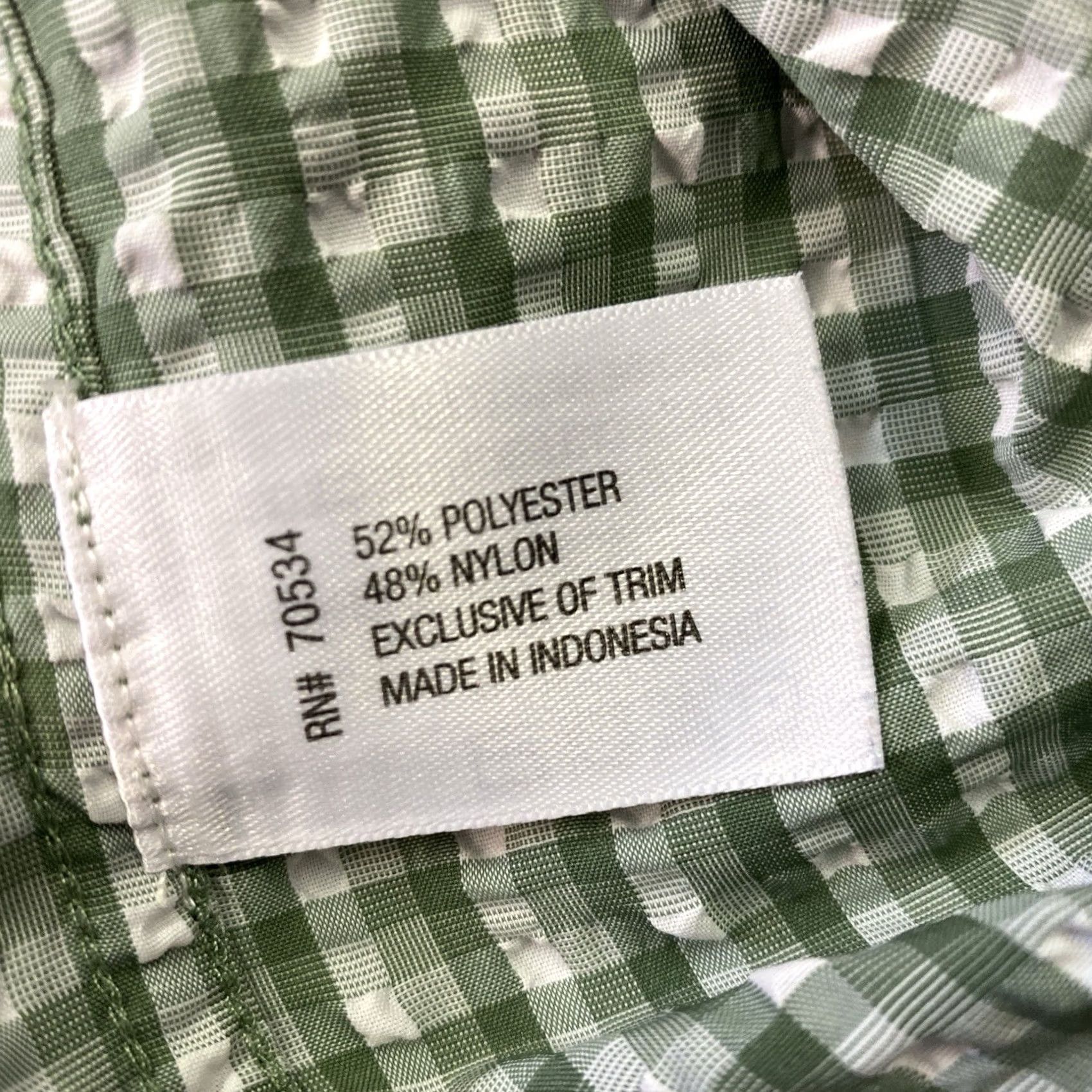 Orvis Orvis Shirt Men's Short Sleeve Seersucker Green Check Pattern Large Size L Casual/Workwear Adventure Travel Size US L / EU 52-54 / 3 - 4 Thumbnail
