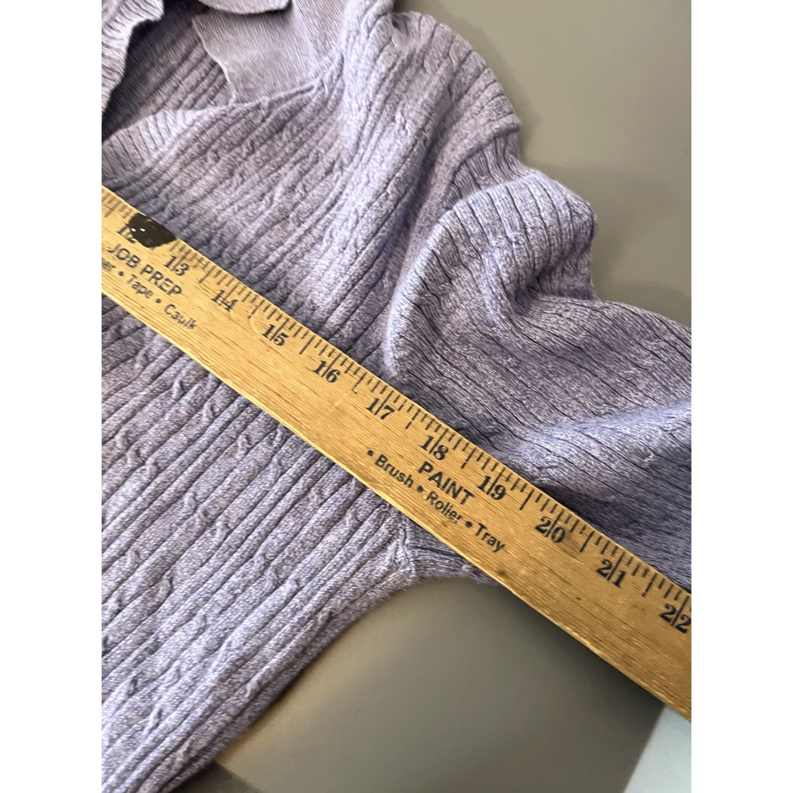 Vintage Karen Scott Sweater Women's Purple 3/4 Sleeve Collared V-Neck Size M Knit Top Casual Shirt Pullover Size M / US 6-8 / IT 42-44 - 5 Thumbnail
