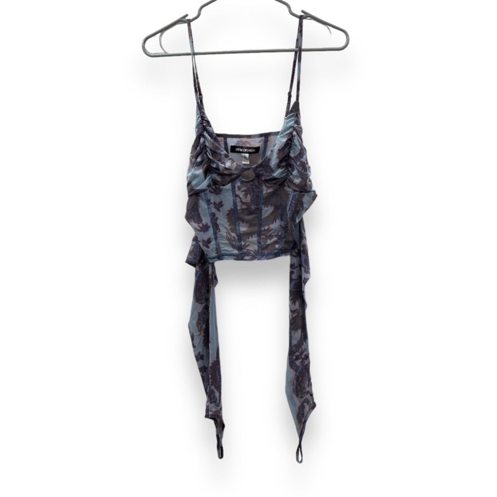 Urban Outfitters Urban Outfitters Ziggy Purple Paisley Corset Top Sz L Size L / US 10 / IT 46 - 3 Thumbnail