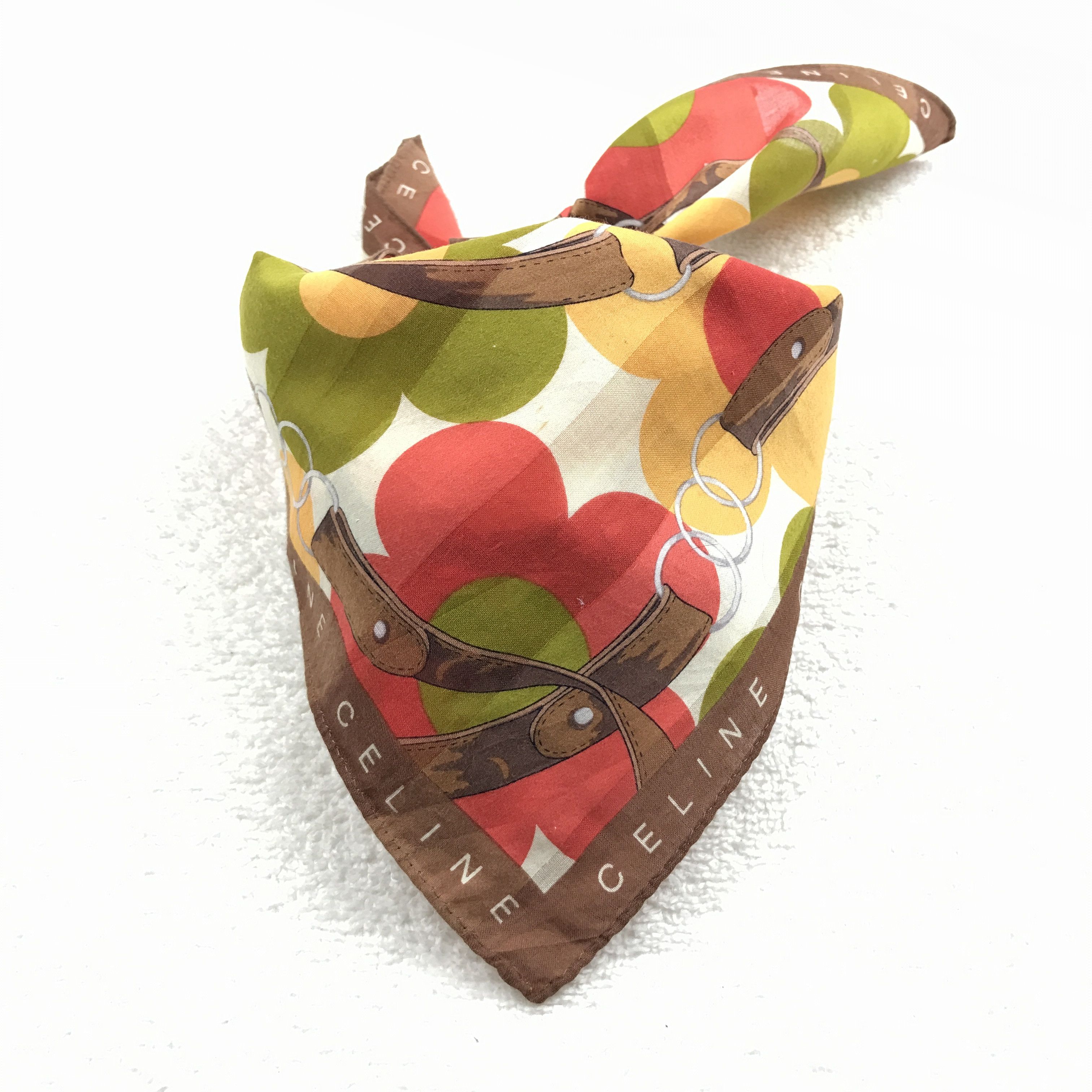 Celine × Vintage Vintage Celine Bandana Neckerchief Handkerchief Size ONE SIZE - 4 Thumbnail