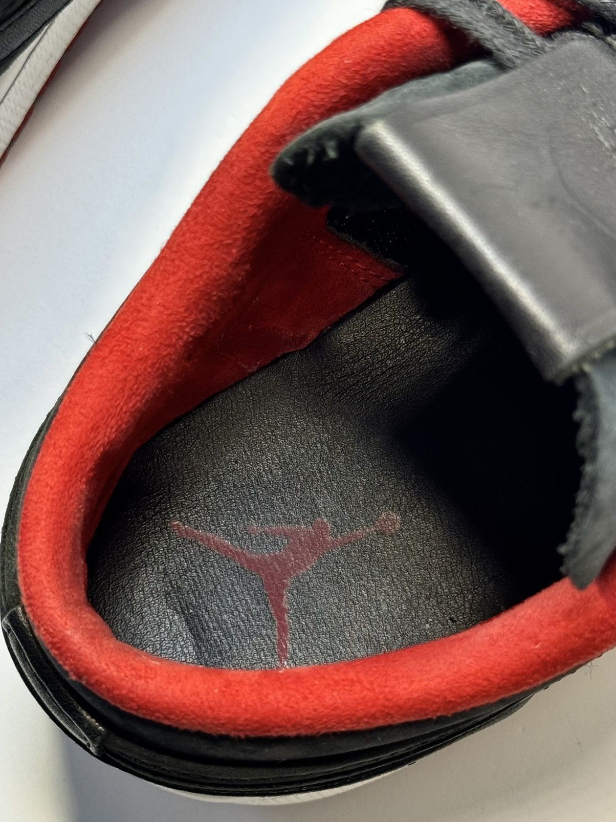 Jordan Brand 🔥RARE🔥 2013 Air Jordan 1 Nouveau Low Black Red Full Leather Size US 8 / EU 41 - 7 Thumbnail