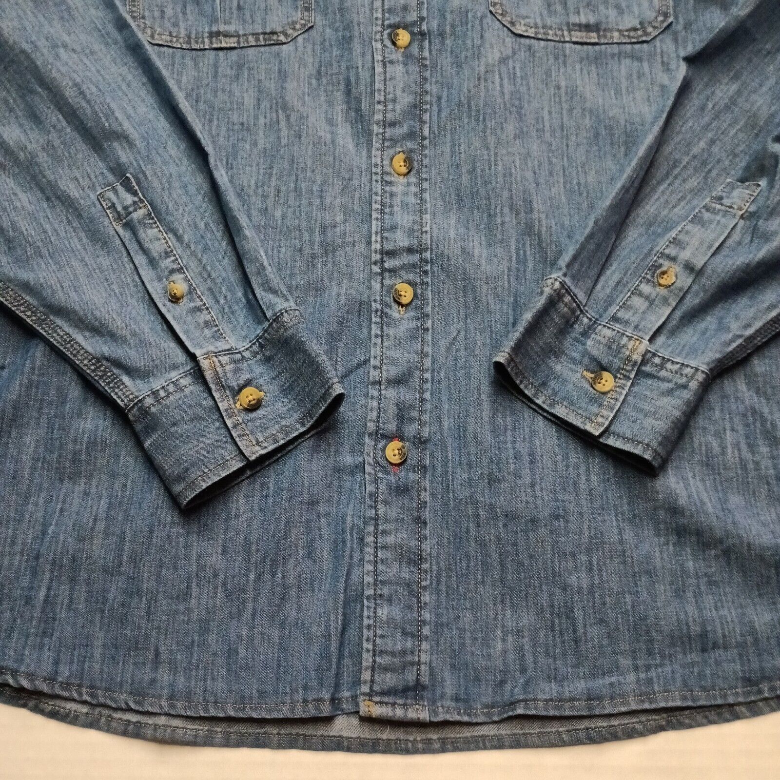 Wrangler Wrangler Men's Relaxed Fit Woven Button Shirt Size XL Blue Size US XL / EU 56 / 4 - 2 Thumbnail