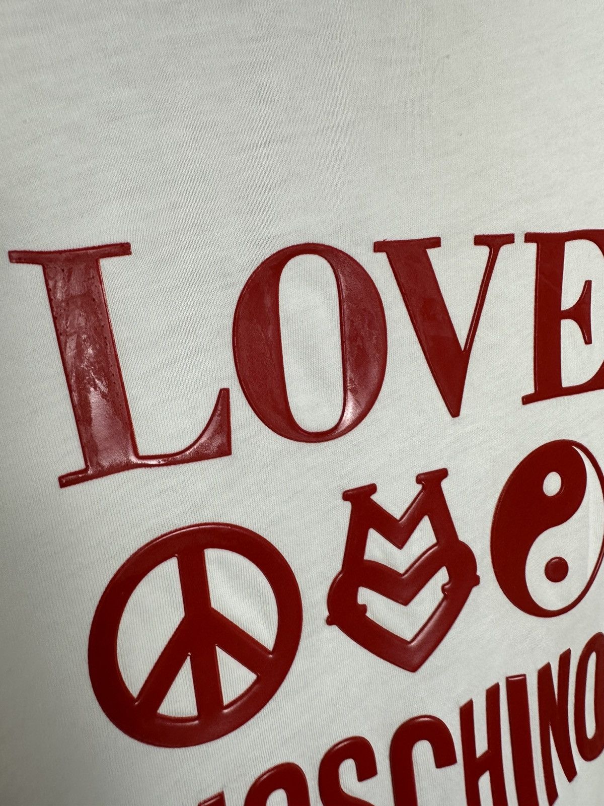 Other Love Moschino T-shirt White Logo Men’s L Luxury Styled Size US L / EU 52-54 / 3 - 7 Thumbnail