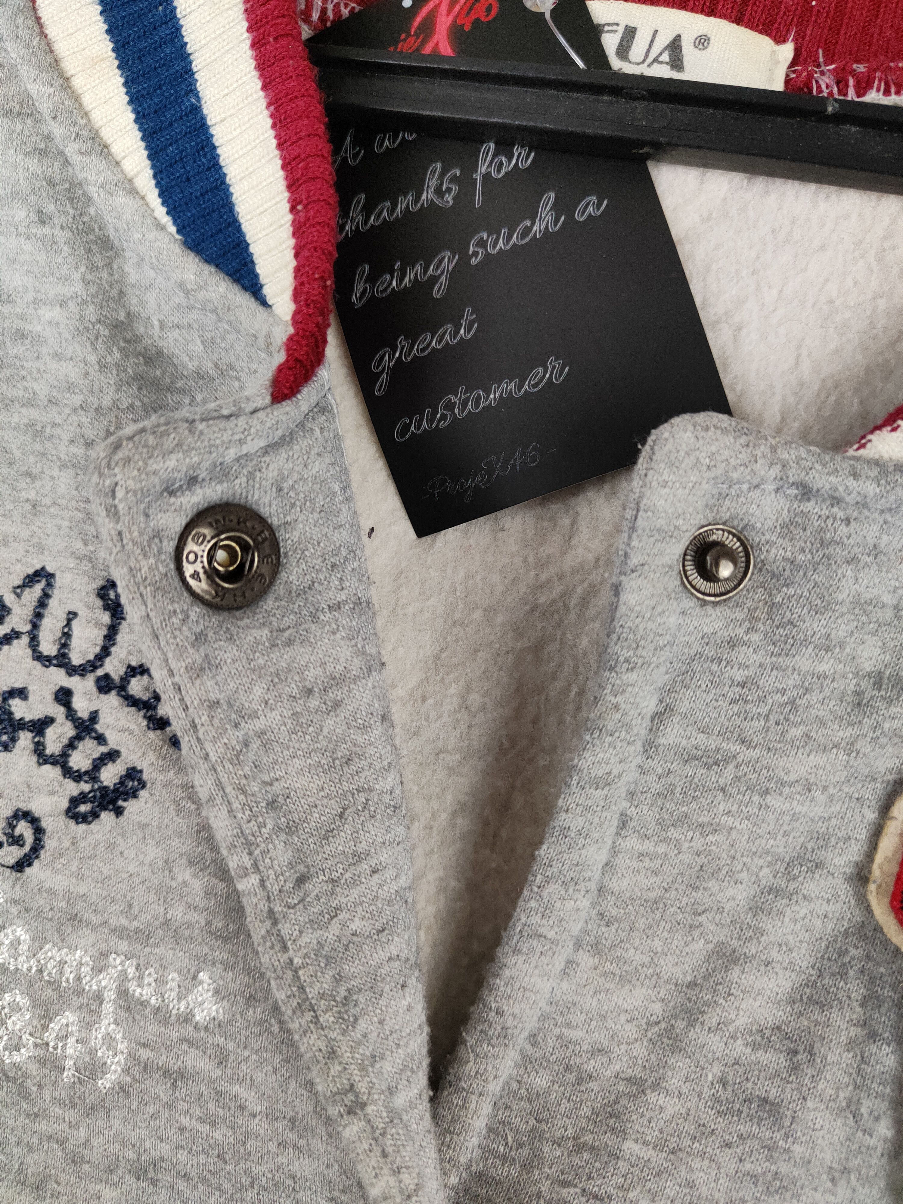 Japanese Brand EUA Gray Varsity Jackets #S1506 Size US M / EU 48-50 / 2 - 4 Thumbnail