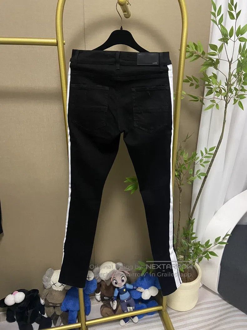 Other Amiri Size 29 White striped ripped jeans on the sides Size US 29 - 2 Thumbnail