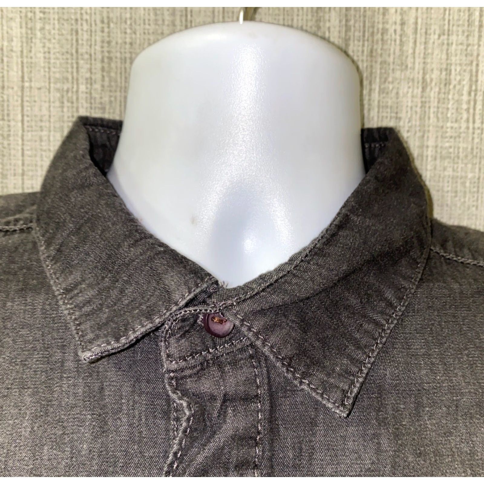 Vintage Jack South London Mens Gray Long Sleeve Button Front Shirt Size XL NWT Size US XL / EU 56 / 4 - 3 Thumbnail