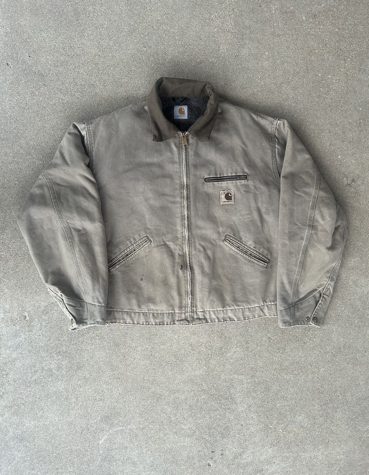 Carhartt Vintage 90s Light Brown Carhartt BlanketLined Detroit Jacket Size US XL / EU 56 / 4 - 1 Thumbnail