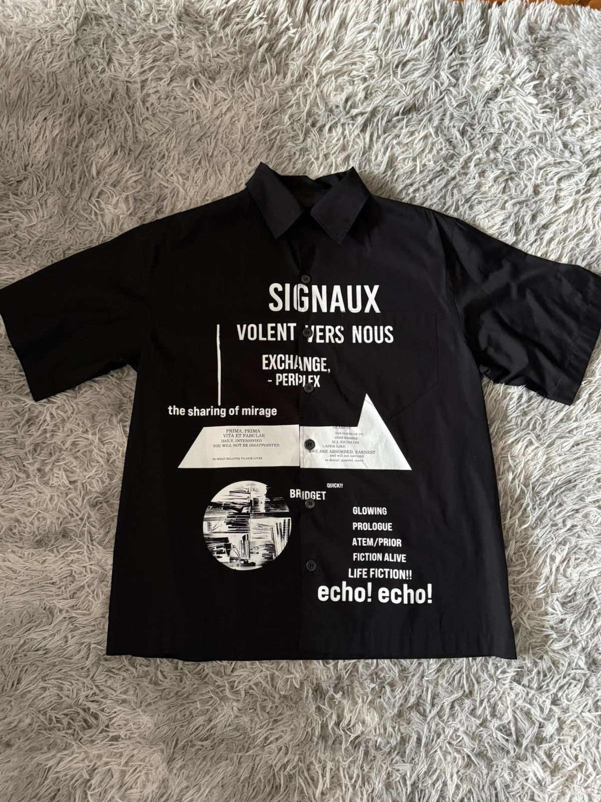 Prada SS21 signaux graphic printed shirt Size US M / EU 48-50 / 2 - 1 Thumbnail