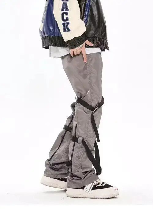 Japanese Brand Fashion punk goth buckle zip grunge pants Size US 34 / EU 50 - 2 Thumbnail