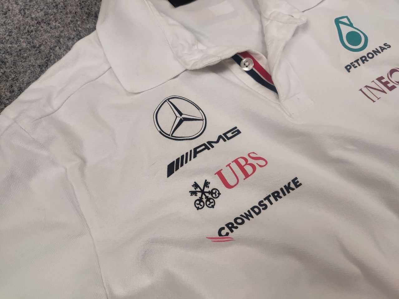 Mercedes-Benz Tommy Mercedes AMG Petronas F1 Team Racing Logo Polo Shirt Size US M / EU 48-50 / 2 - 7 Thumbnail