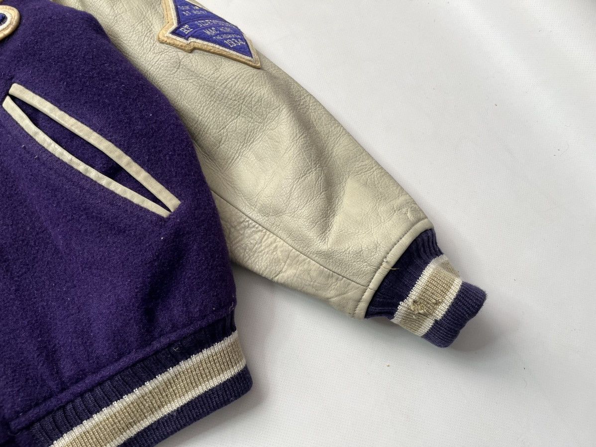 Vintage Machopes Bullet Last Dead Heat Leather Varsity Jacket Size US M / EU 48-50 / 2 - 4 Thumbnail
