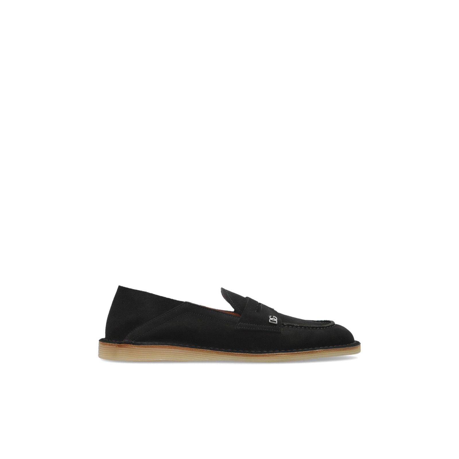 DOLCE&GABBANA Black Suede Loafers New & Authentic (Men's siz