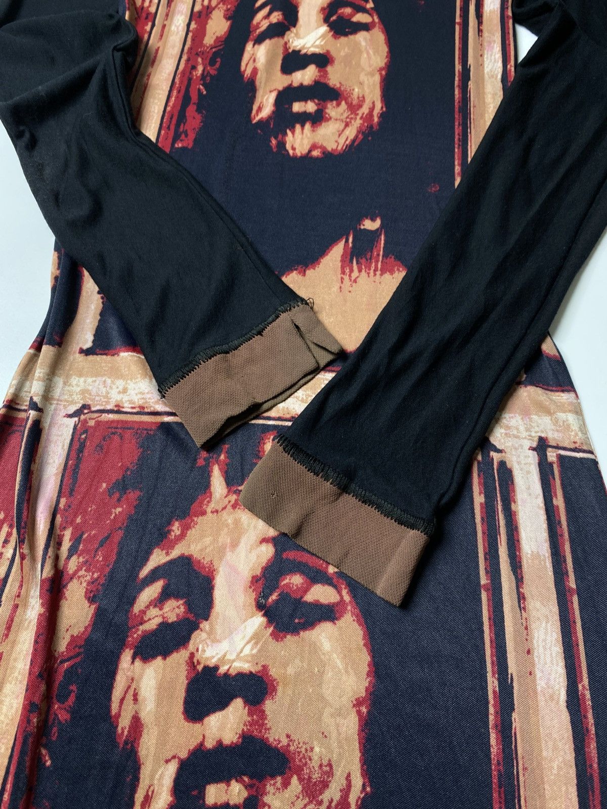 Jean Paul Gaultier FW97 JEAN PAUL GAULTIER FACE PRINT DRESS Size S / US 4 / IT 40 - 7 Thumbnail