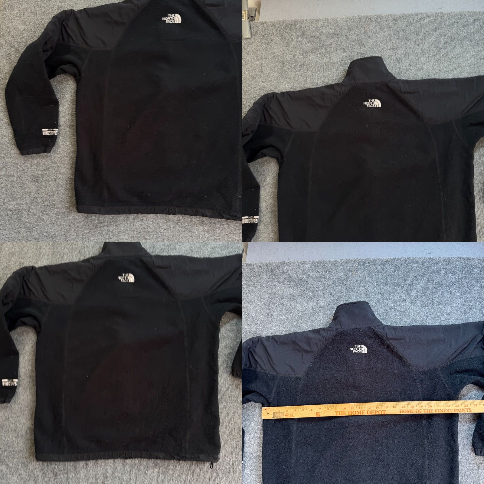 VTG The North Face Gore Windstopper Full Zip Fleece Mens Jacket Sz Medium Black
