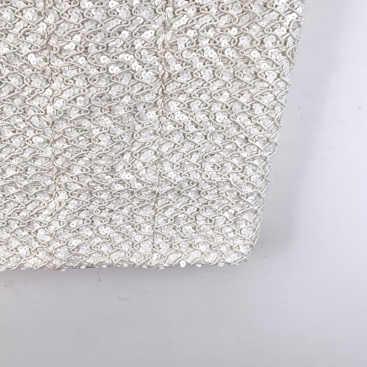 Chanel Chanel White Sequin Embroidered Cotton Casual Skirt K26WX Size 25" / US 0 / IT 36 - 4 Thumbnail