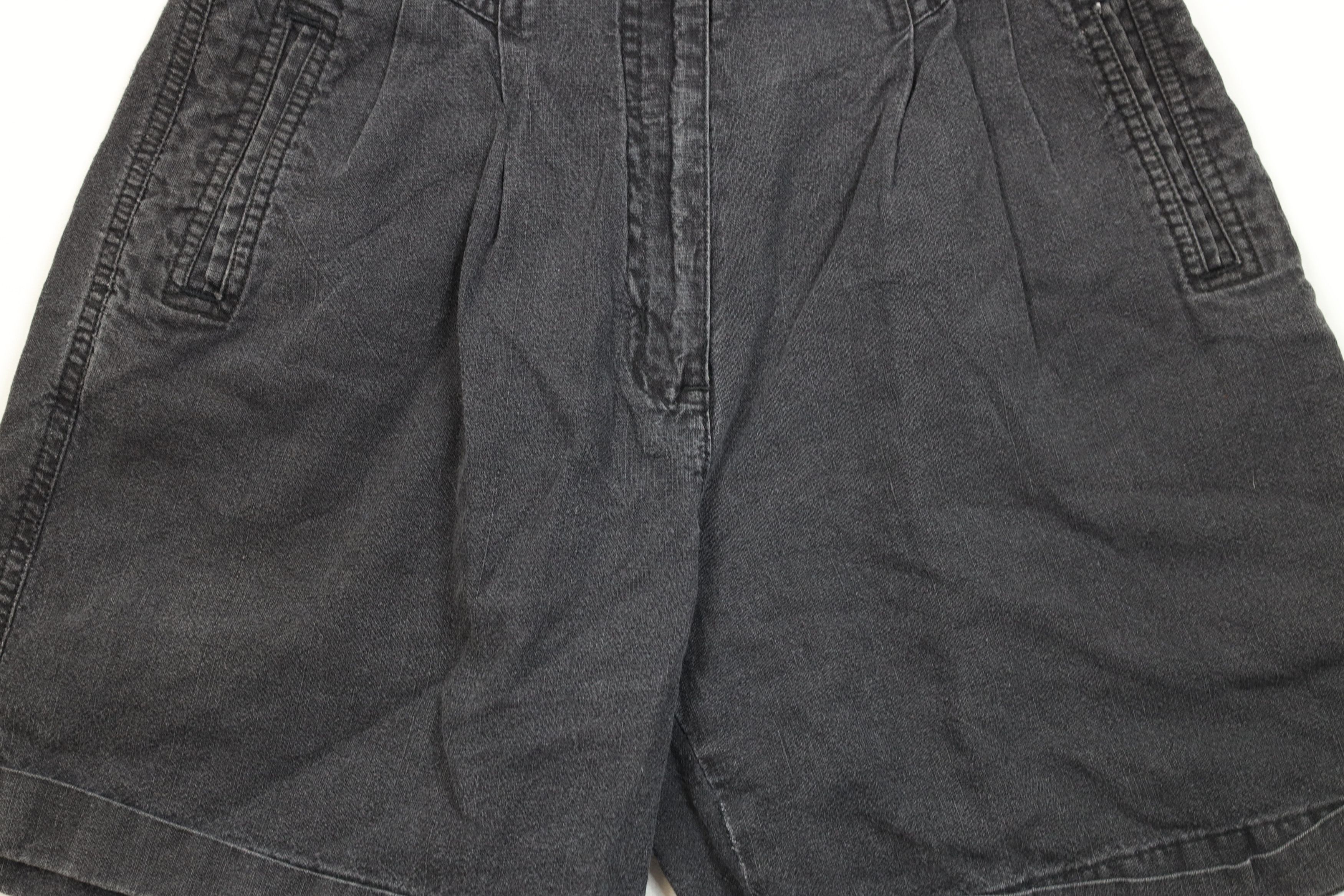Vintage Vintage 80s 90s Streetwear Cuffed Bermuda Shorts Black Size 30" / US 8 / IT 44 - 3 Thumbnail