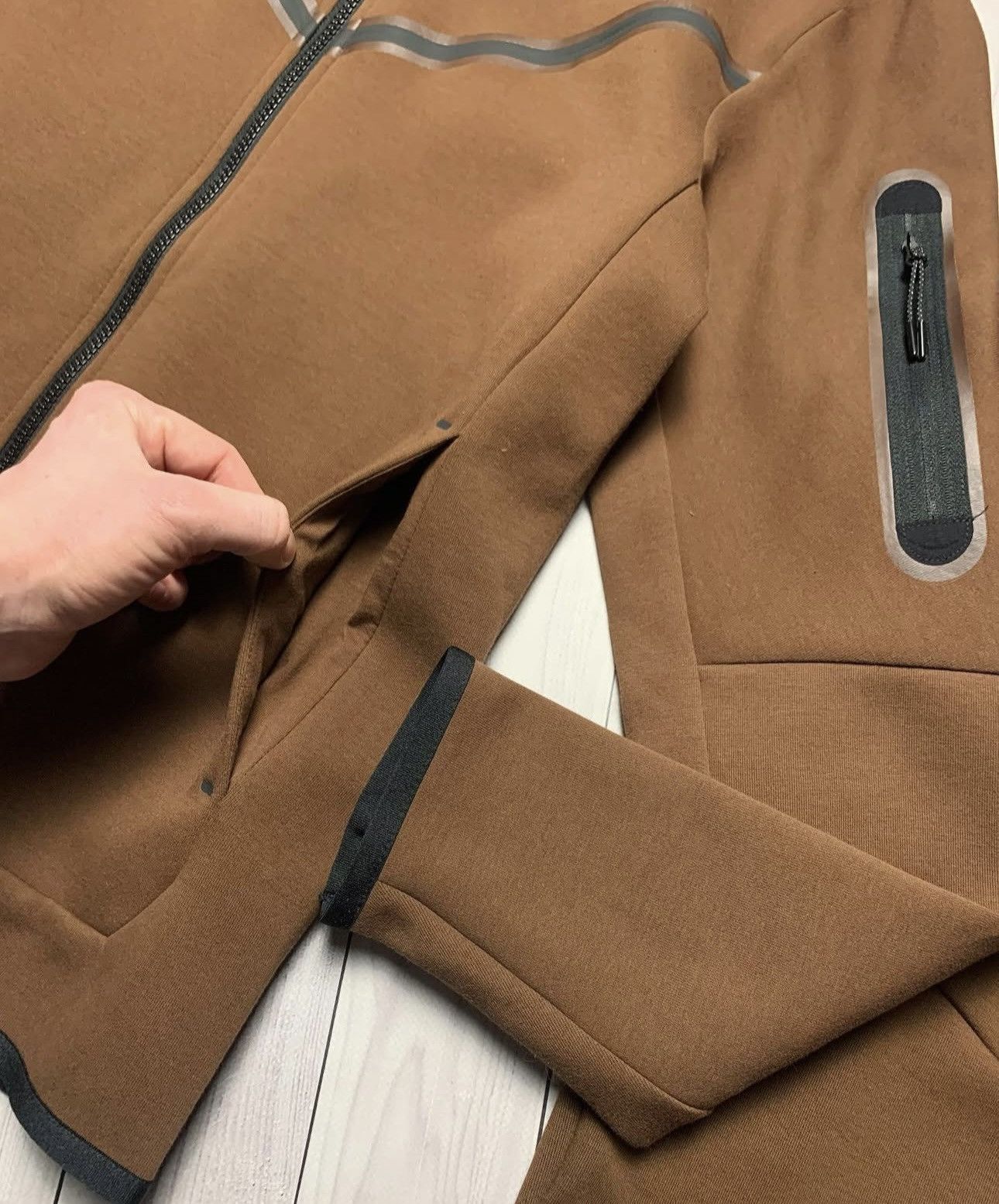 Nike × Vintage Nike Tech Fleece tracksuit drill size L rare brown Size US M / EU 48-50 / 2 - 5 Thumbnail