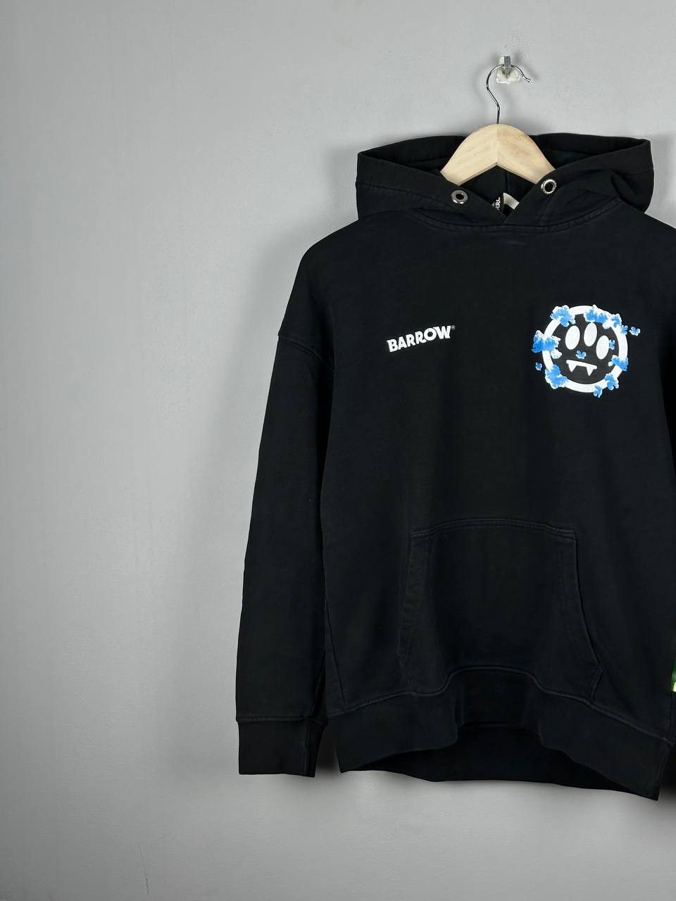 Barrow BARROW x CLOUD LOGO Black Oversized Heavyweight Hoodie Size L / US 10 / IT 46 - 3 Thumbnail