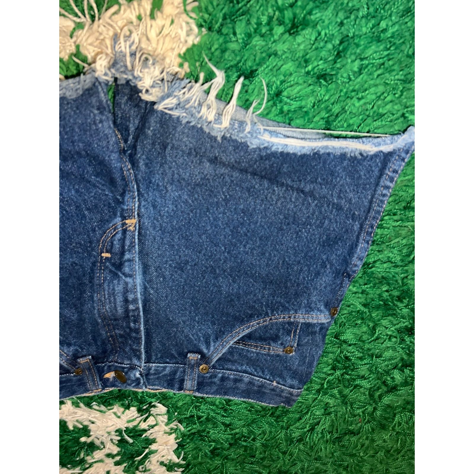 Wrangler Y2K Wrangler Denim Shorts Jorts Low Cut Blue 2000s 29 CUT Size 29" - 3 Thumbnail