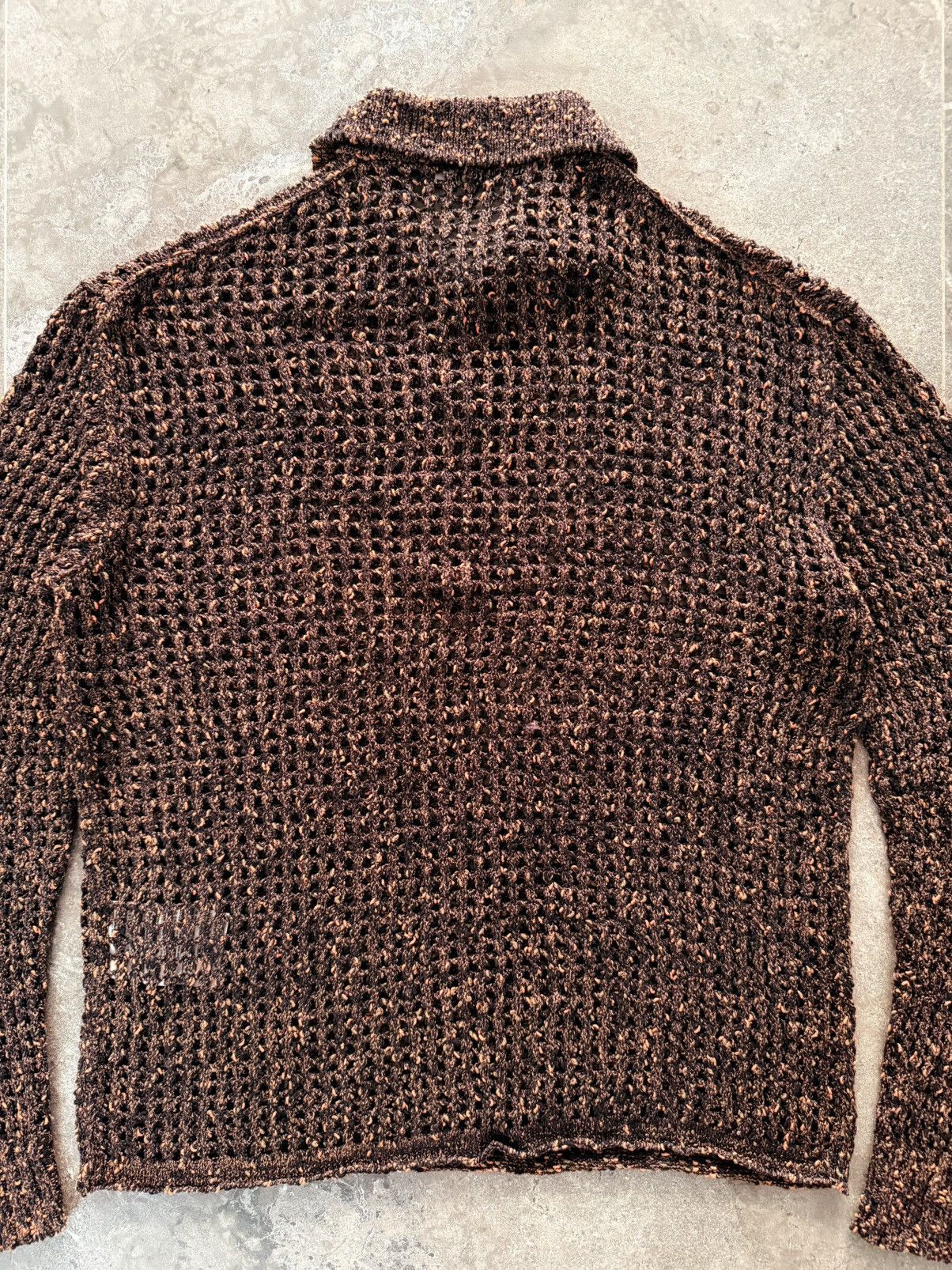 Acne Studios Acne Studios Open Knit Polo Shirt Size S / US 4 / IT 40 - 12 Thumbnail