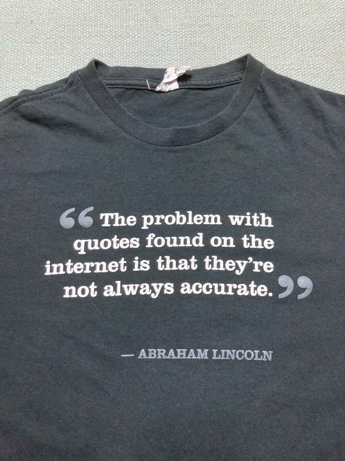 Hot Topic × Vintage VTG y2k t shirt Abraham Lincoln internet quotes funny XL Size US XL / EU 56 / 4 - 2 Thumbnail