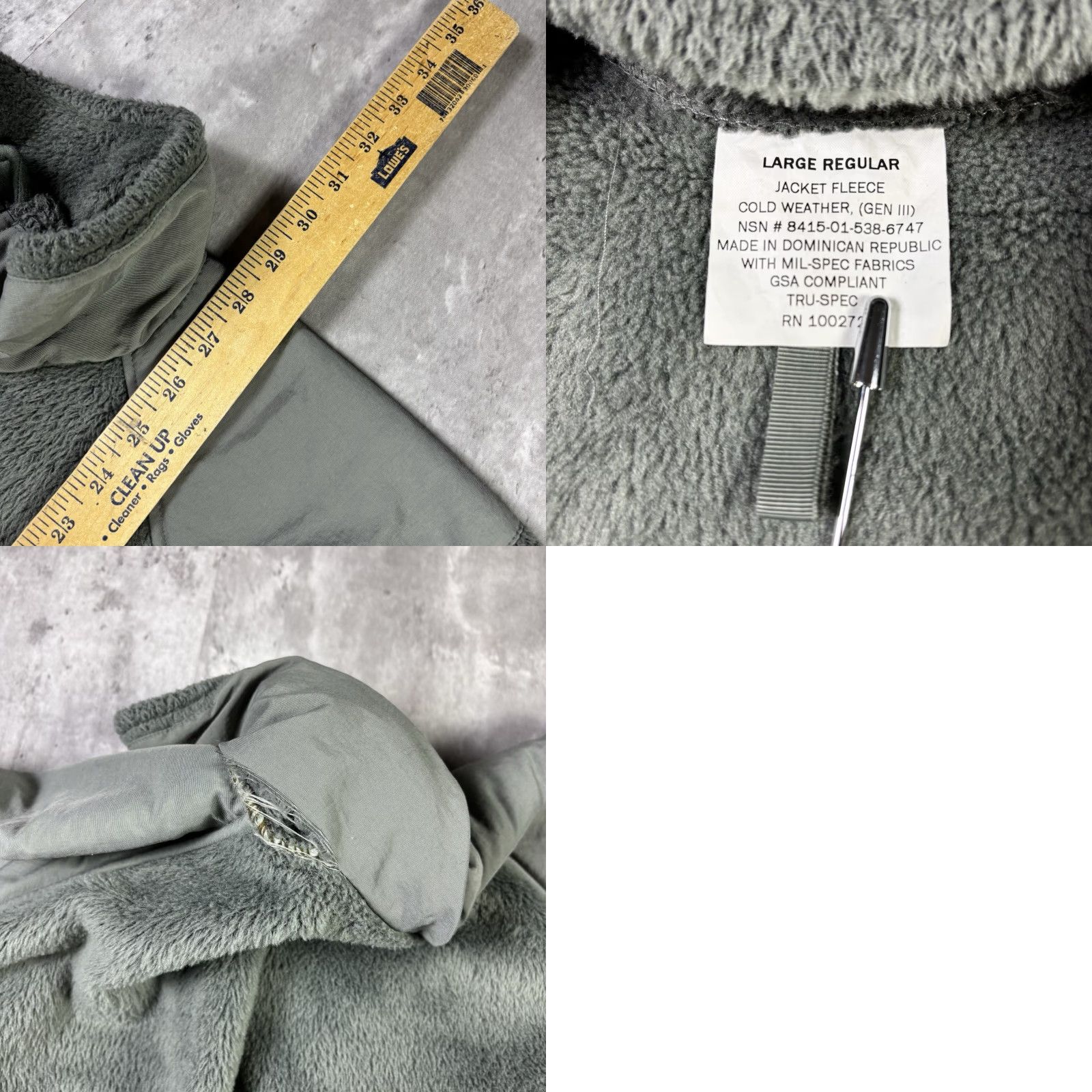 Vintage VINTAGE Military Jacket Full Zip Gray Large USA Gen 3 Alpha G-1 Men Size US L / EU 52-54 / 3 - 8 Thumbnail