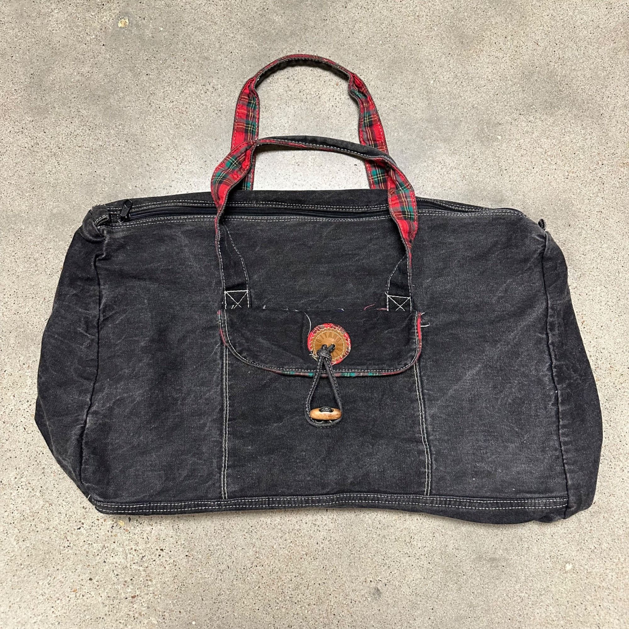 Vintage Vintage 90s Gitano Black Canvas Zip Up Duffel Bag Size ONE SIZE - 1 Thumbnail