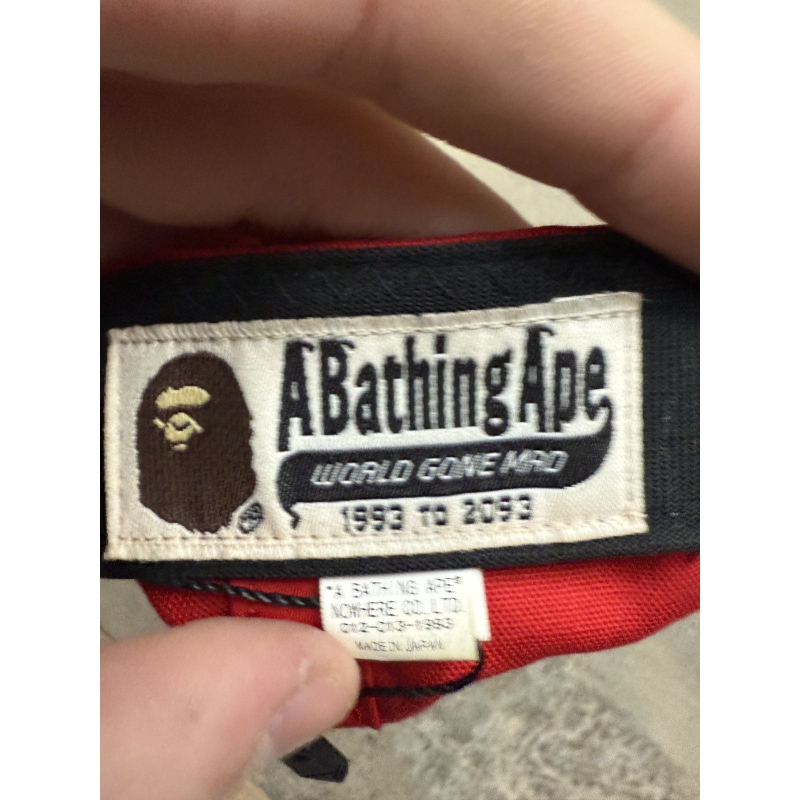 Bape BAPE 6 Panel Cap Blue Red Used OS Size ONE SIZE - 3 Thumbnail