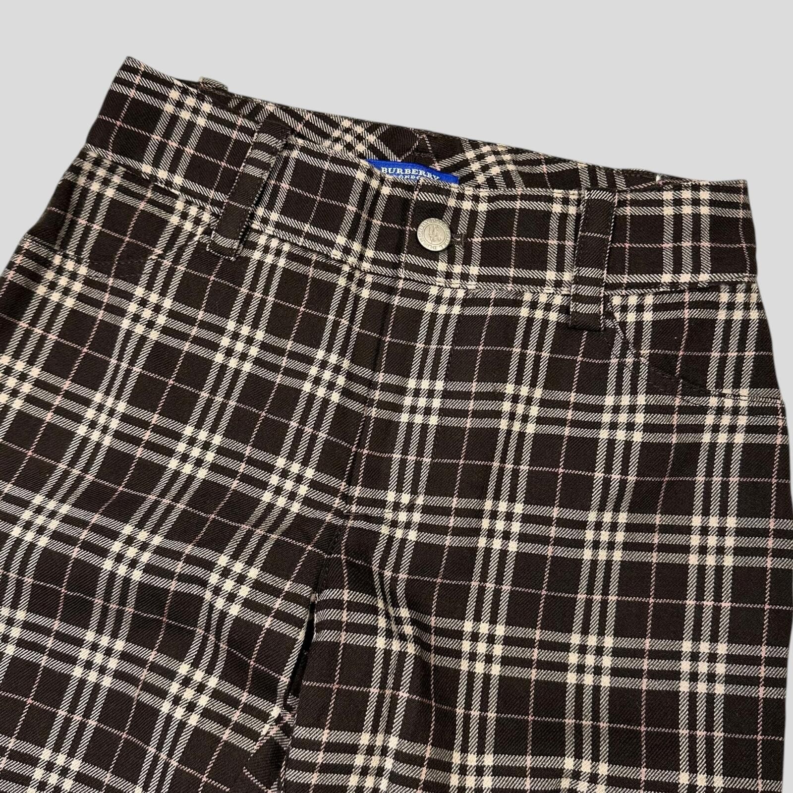 Burberry Burberry 00’s Pink Prorsum Logo Nova Check Capri Trousers 6 Size 26" / US 2 / IT 38 - 3 Thumbnail