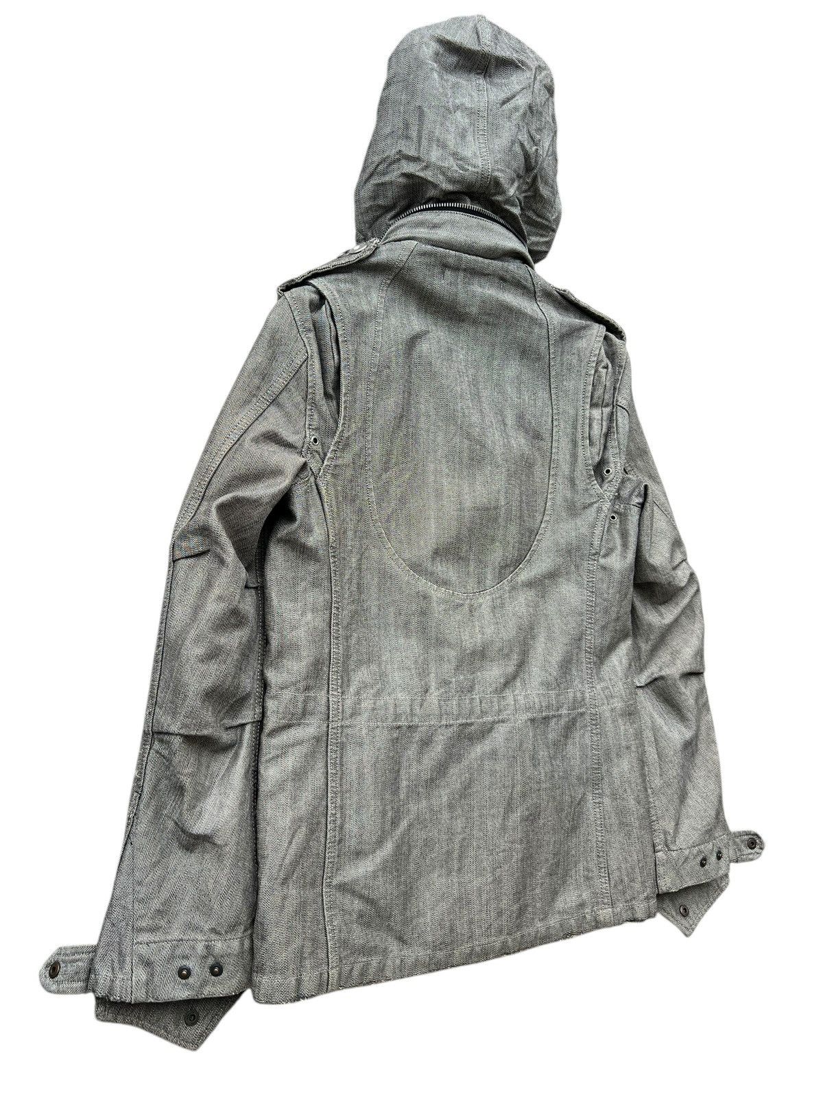 FranCisT MOR.K.S Francist Mor.K.S M65 Distressed Silver Goth Denim Jacket Size US S / EU 44-46 / 1 - 8 Thumbnail
