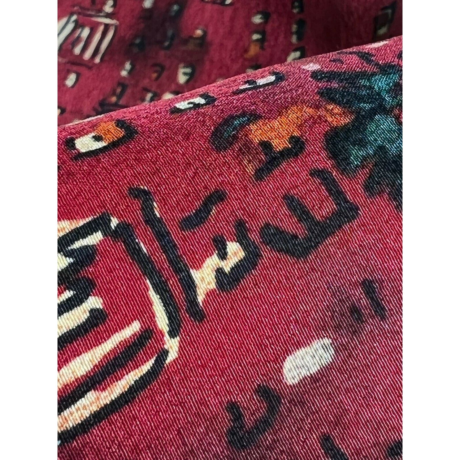 Other Jerry J Garcia Red Abstract 100% Silk Necktie Neck Tie Size ONE SIZE - 5 Thumbnail