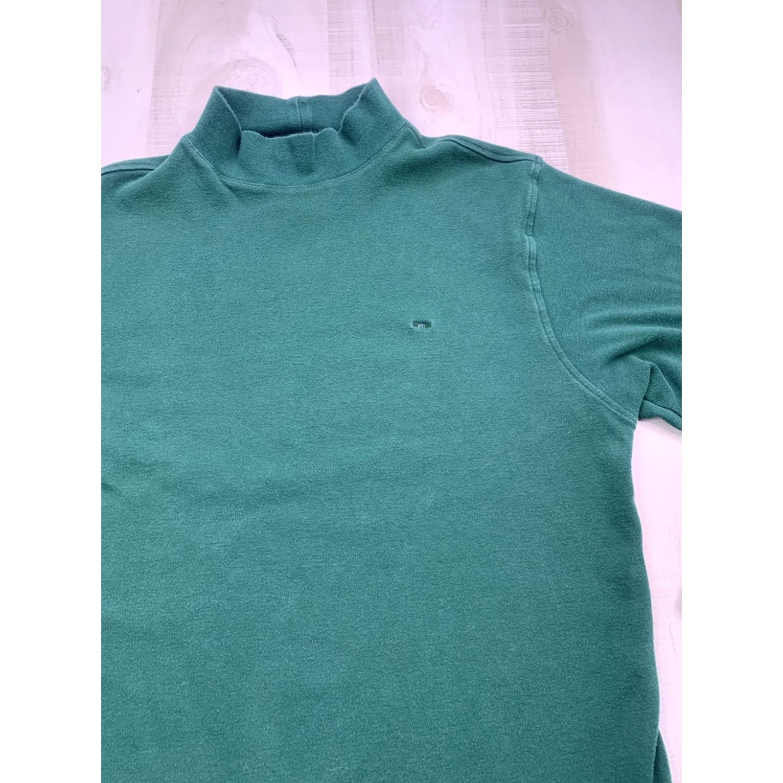 Alexander Julian VINTAGE Alexander Julian Colours Shirt Mens Large Green High Neck Logo Front 1990s Turtleneck Cotton Regular Long Sleeve Size US L / EU 52-54 / 3 - 3 Thumbnail
