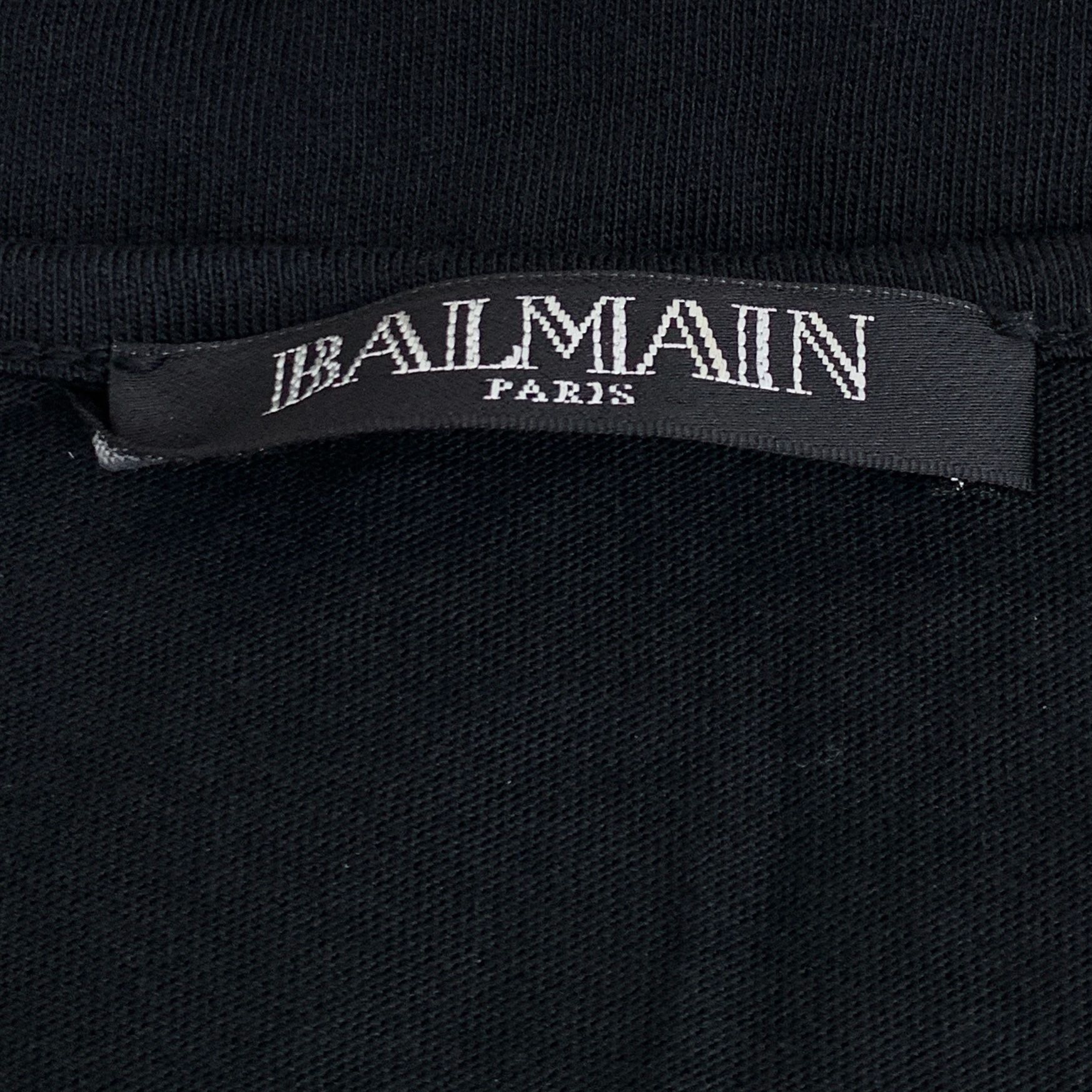Balmain Balmain Black Cotton Sleeveless Top With Gold Button Details Size S / US 4 / IT 40 - 2 Thumbnail