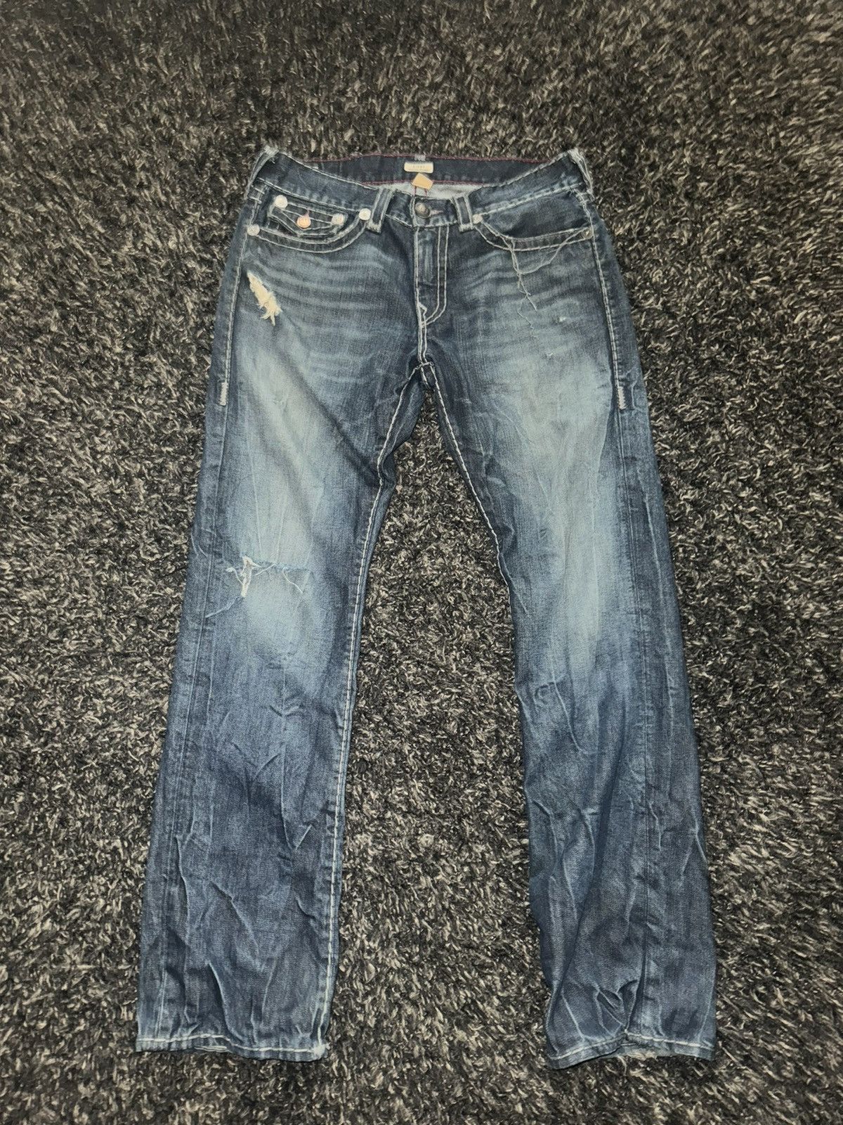 True Religion × Vintage *RARE* Ricky relaxed straight True Religions Size US 34 / EU 50 - 1 Thumbnail