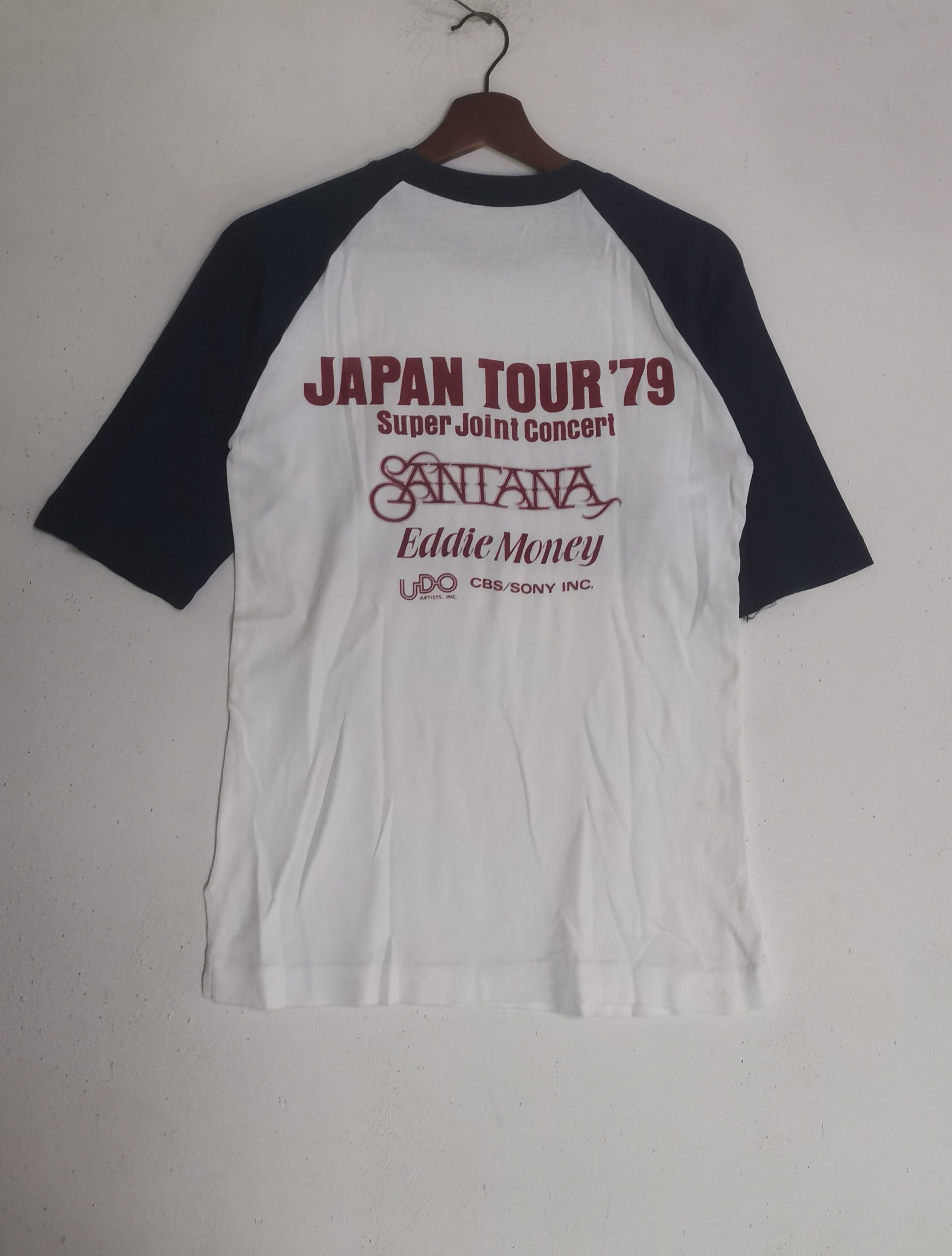 Band Tees × Vintage Rare vintage Santana x Eddie money three quarters shirt Size US M / EU 48-50 / 2 - 3 Thumbnail