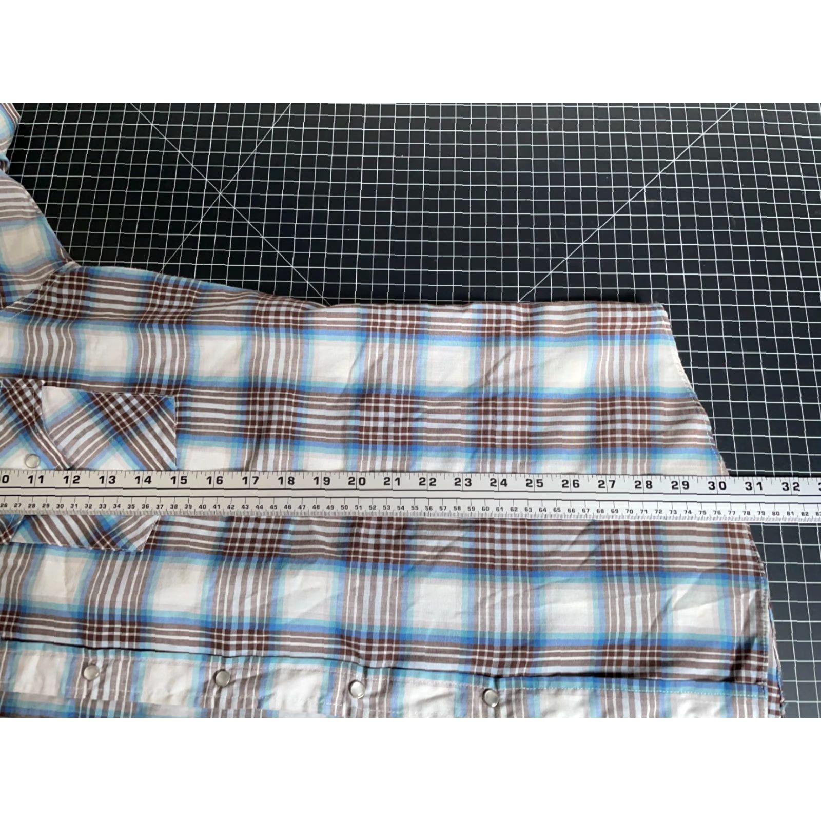 Vintage Ely Cattleman Western Shirt Men's Large Plaid Two Tone Pearl Snap Cowboy Size US L / EU 52-54 / 3 - 6 Thumbnail