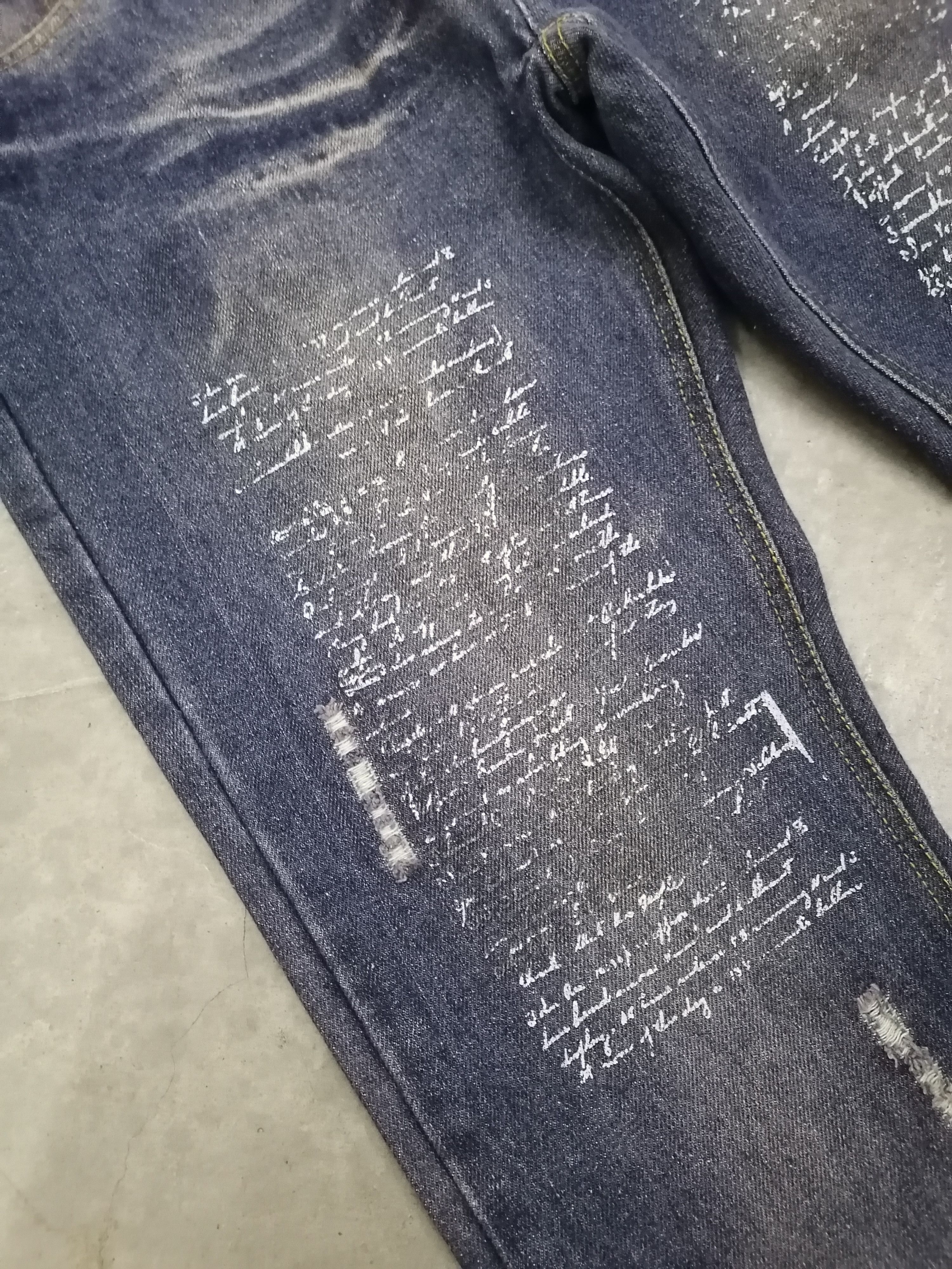 14th Addiction × In The Attic × Le Grande Bleu (L.G.B.) In The Attic Illustration Denim Pants Size US 31 - 5 Thumbnail
