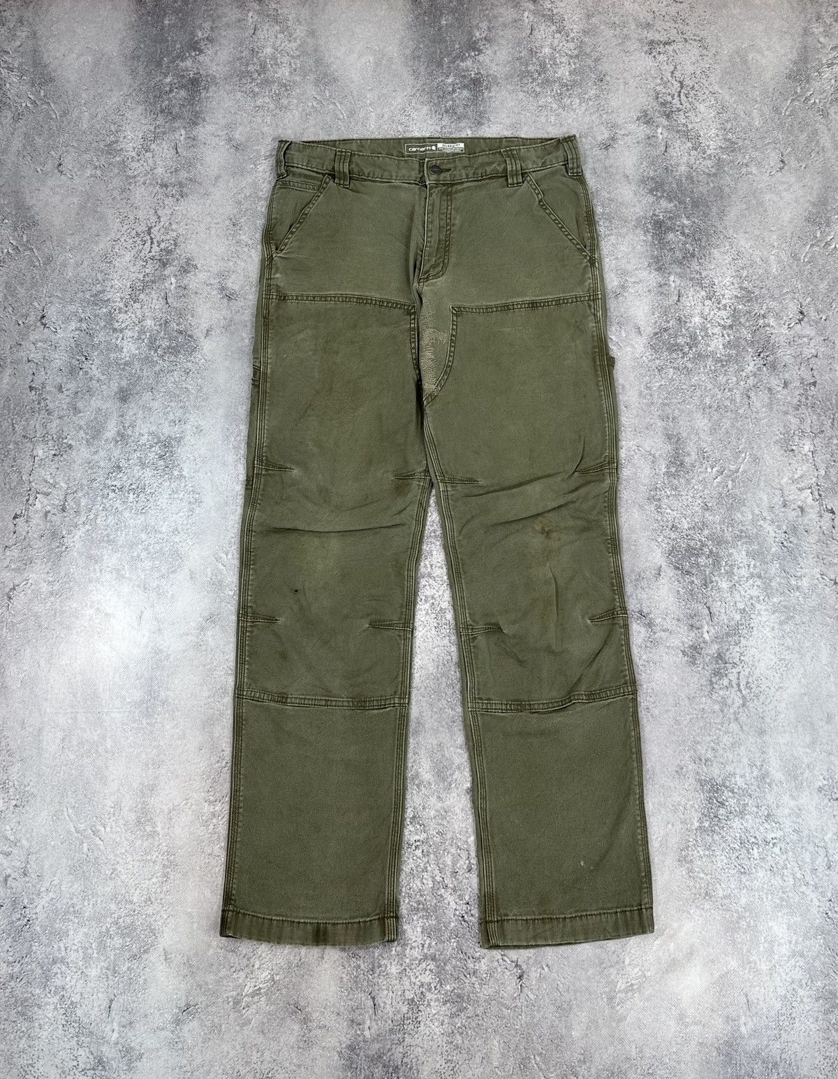 Carhartt Vintage Carhartt Double Knee Faded Khaki Y2K Carpenter Pants Size US 34 / EU 50 - 1 Thumbnail