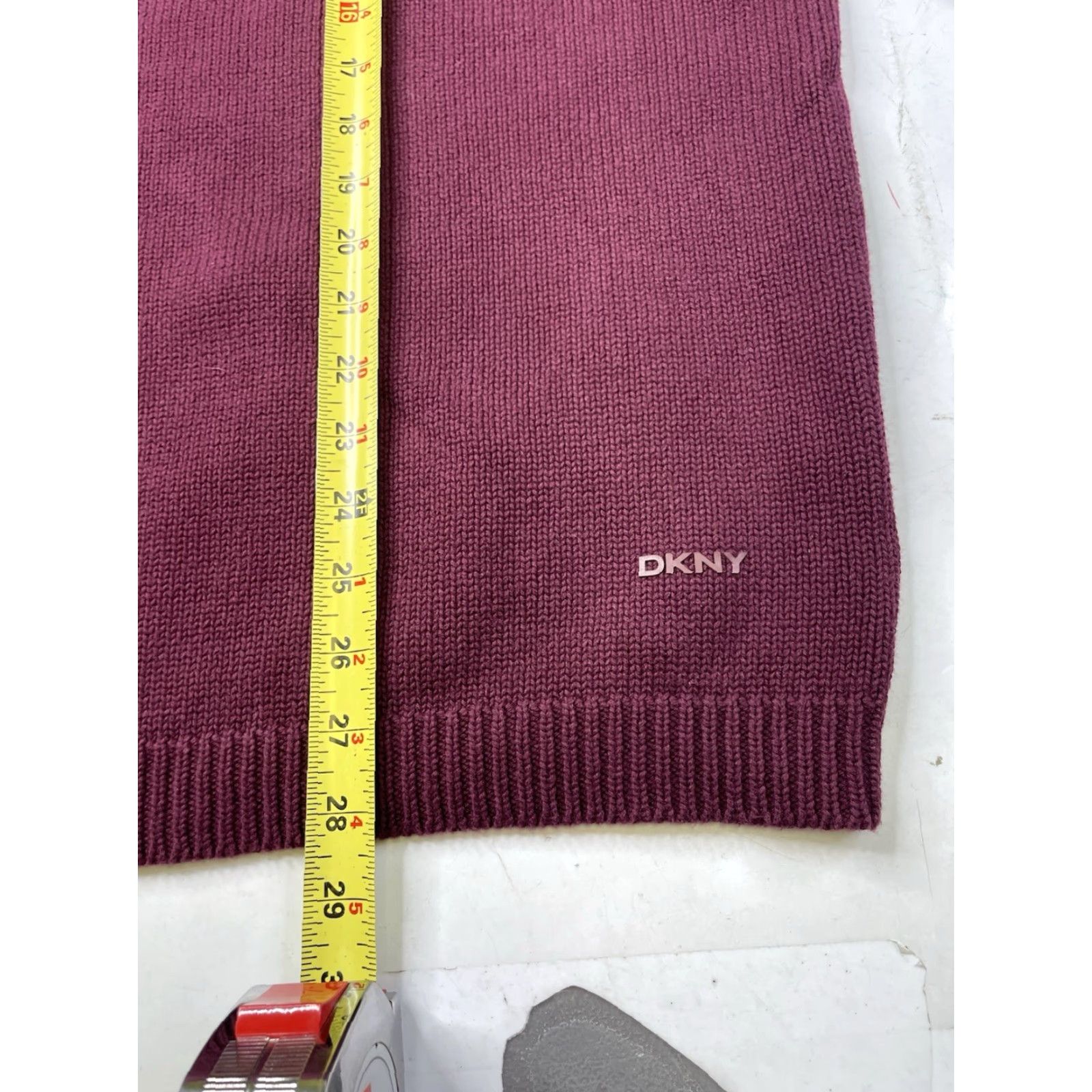 DKNY VINTAGE DKNY Sweater Mens XL Roll Neck Pullover Chunky Knit Y2K Maroon Logo Crew Neck Knit Pullover Casual Mens XL DKNY Sweater Size US XL / EU 56 / 4 - 4 Thumbnail