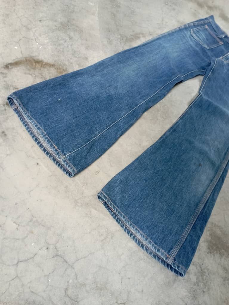 Tornado Mart Super Flare Jeans Vintage 70's Talon Zipper Cactus Jeans Size US 28 / EU 44 - 3 Thumbnail