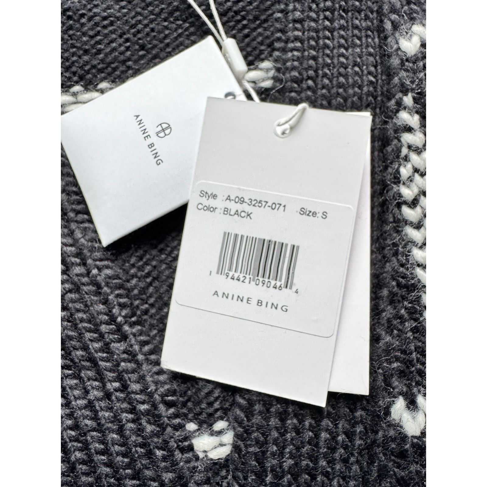 Anine Bing Anine Bing Kurt Black White Plaid Cardigan Merino Wool Blend Size S / US 4 / IT 40 - 9 Thumbnail